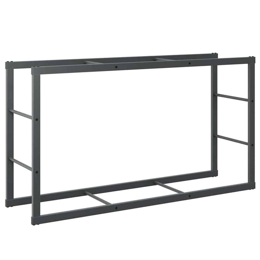 Vidaxl haardhoutrek 110x30x61 cm staal zwart