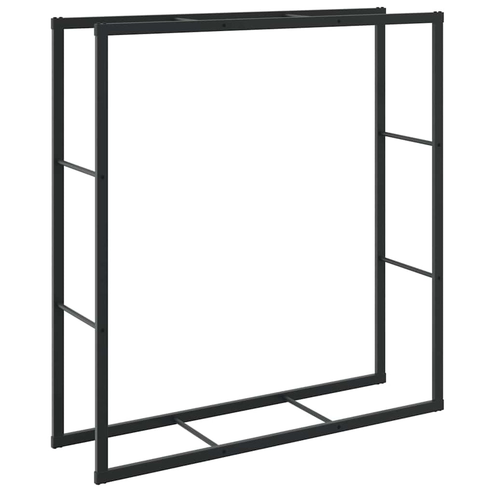 Vidaxl haardhoutrek 110x30x116 cm staal zwart