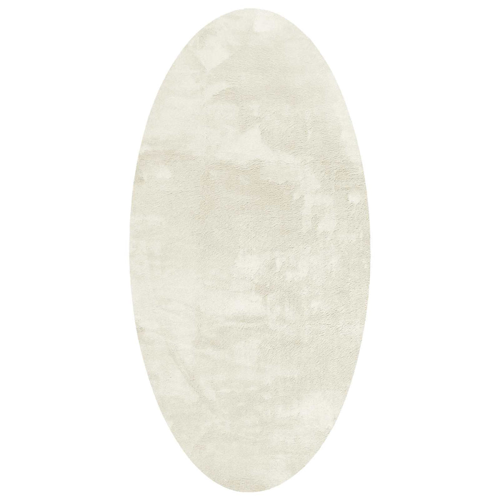 Vidaxl vloerkleden ovaal huarte crème 80 x 150 cm 100% polyester