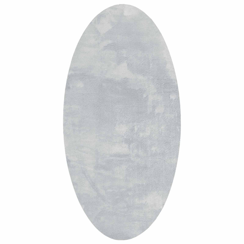 Vidaxl vloerkleden ovaal huarte grijs 80 x 150 cm 100% polyester