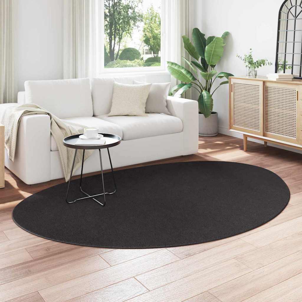 Vidaxl vloerkleden huarte zwart 160 x 230 cm polyester