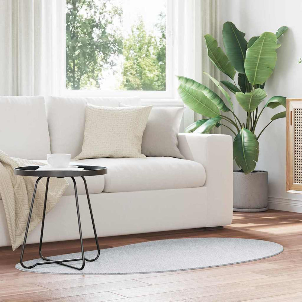 Vidaxl vloerkleden huarte grijs 80 x 150 cm polyester