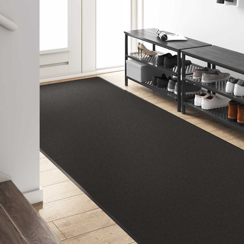 Vidaxl deurmat anders zwart 120 x 350 cm polyamide en pvc