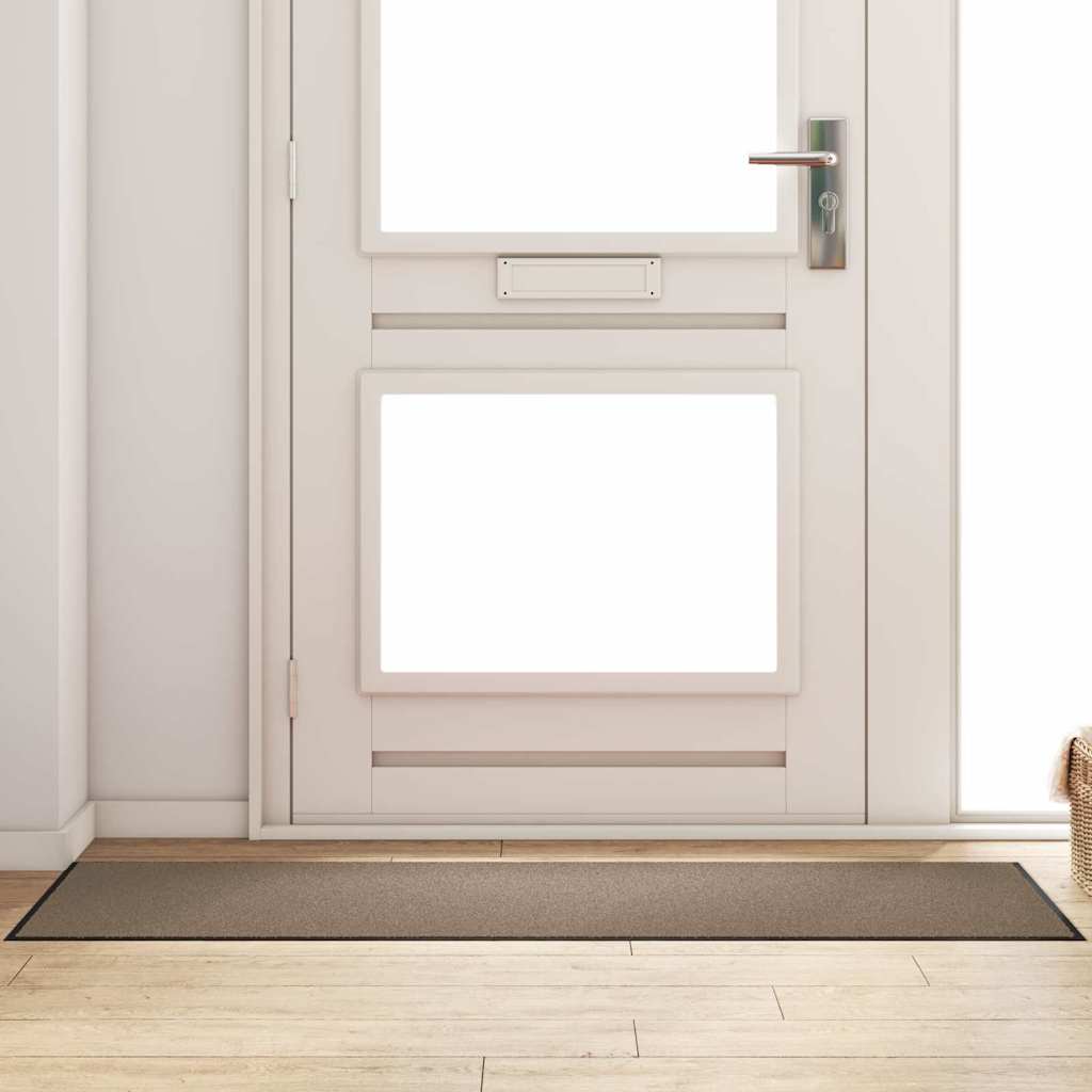 Vidaxl deurmat beige en zwart 60 x 180 cm polypropyleen en vinyl