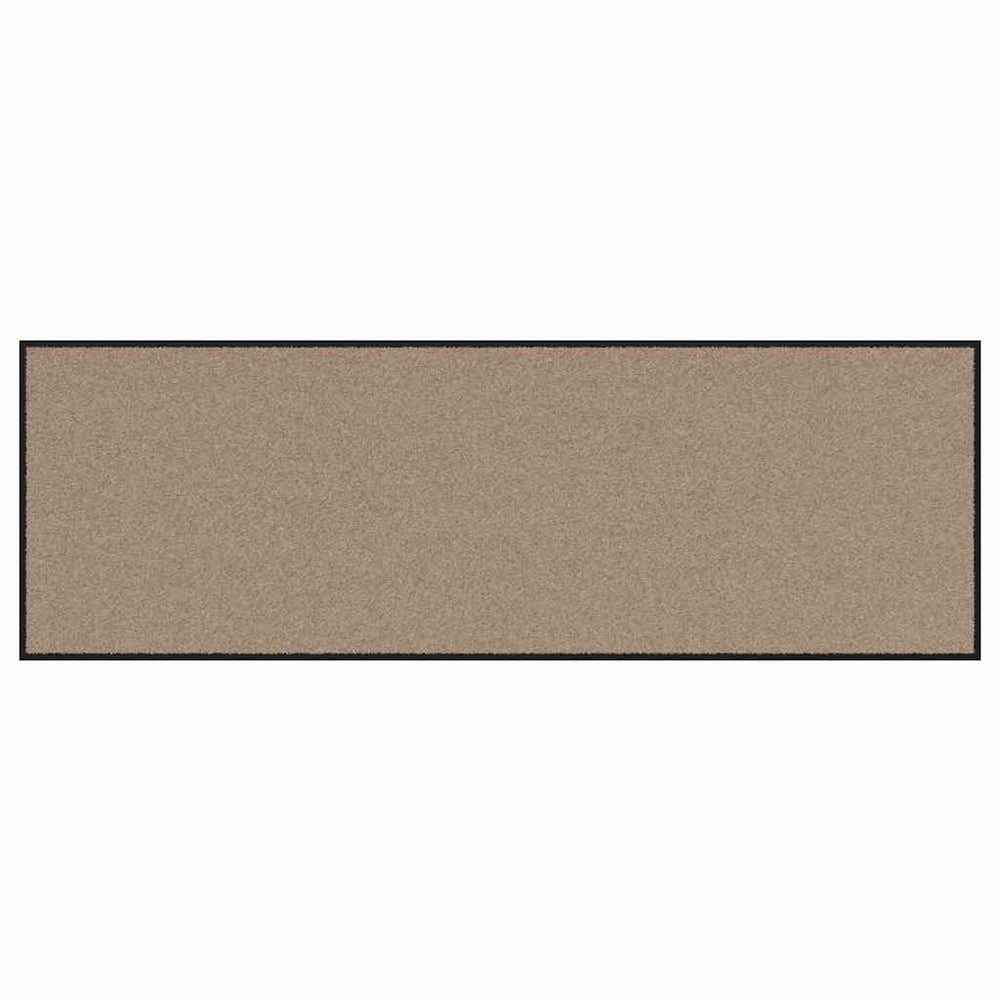 Vidaxl deurmat beige en zwart 60 x 180 cm polypropyleen en vinyl