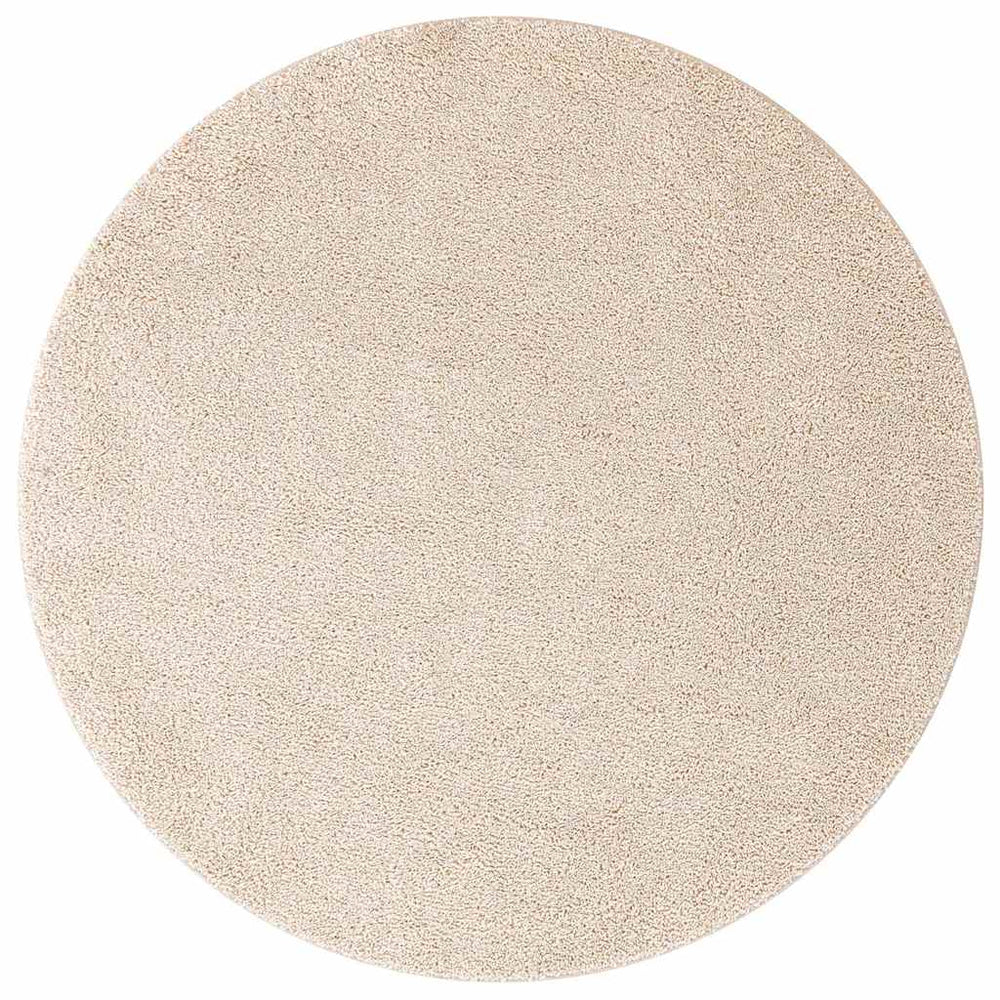 Vidaxl antislip shaggy tapijt crème 90 x 90 cm pp