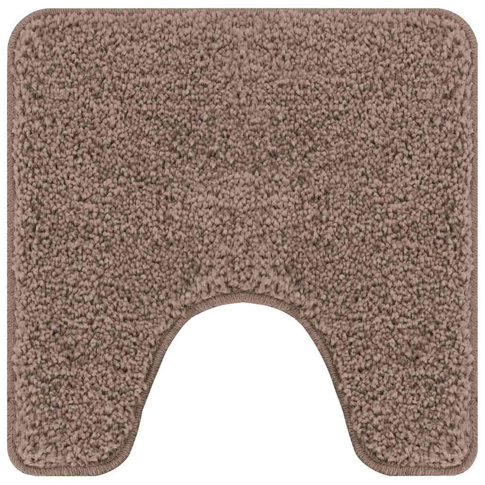 Vidaxl antislip badmat met toilet cut bruin 50 x 50 cm pp