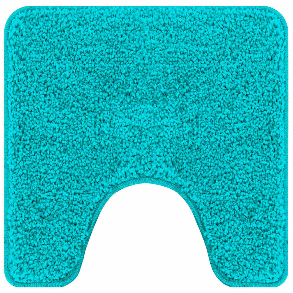 Vidaxl antislip badmat met toilet cut turquoise 50 x 50 cm pp