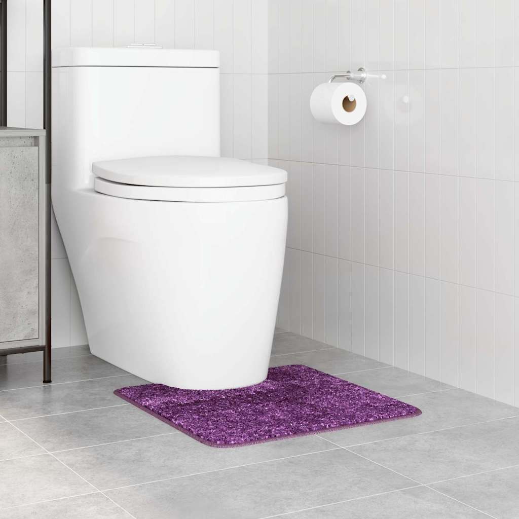 Vidaxl antislip badmat met toilet cut paars 50 x 50 cm pp