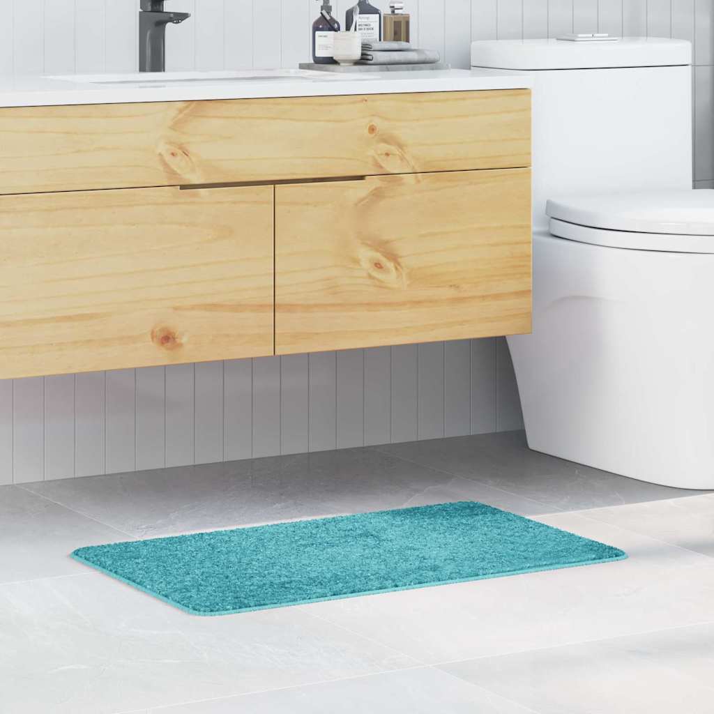 Vidaxl antislip badmat turquoise 50 x 80 cm pp