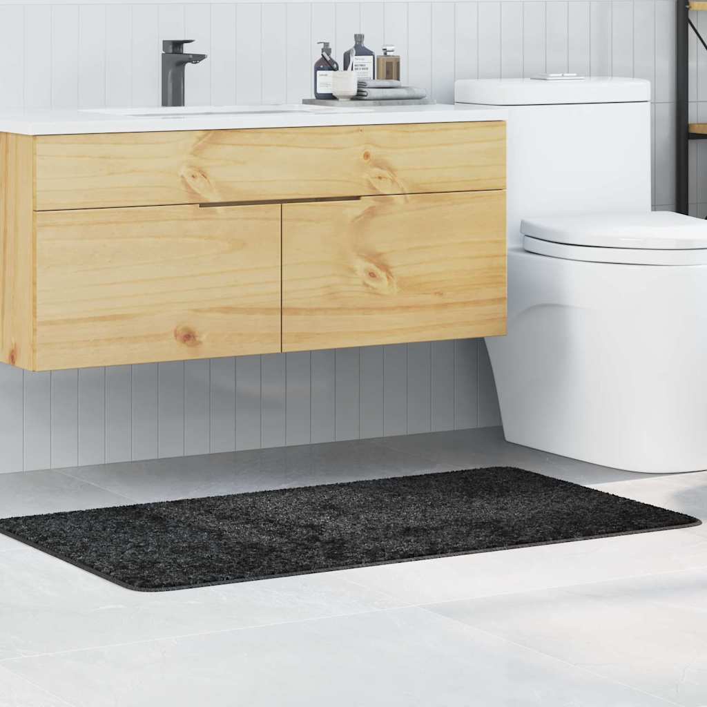 Vidaxl antislip badmat donkergrijs 70 x 120 cm pp
