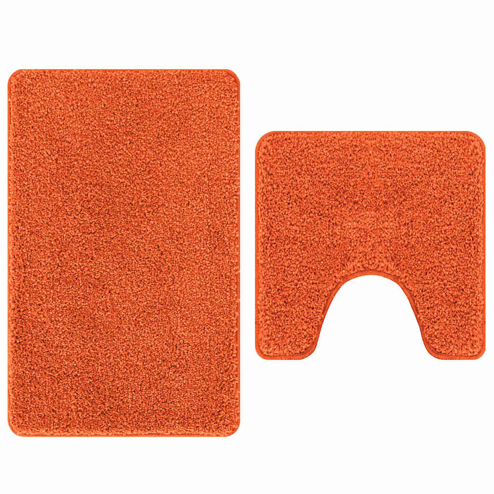 Vidaxl antislip badmat set 2 pcs oranje pp