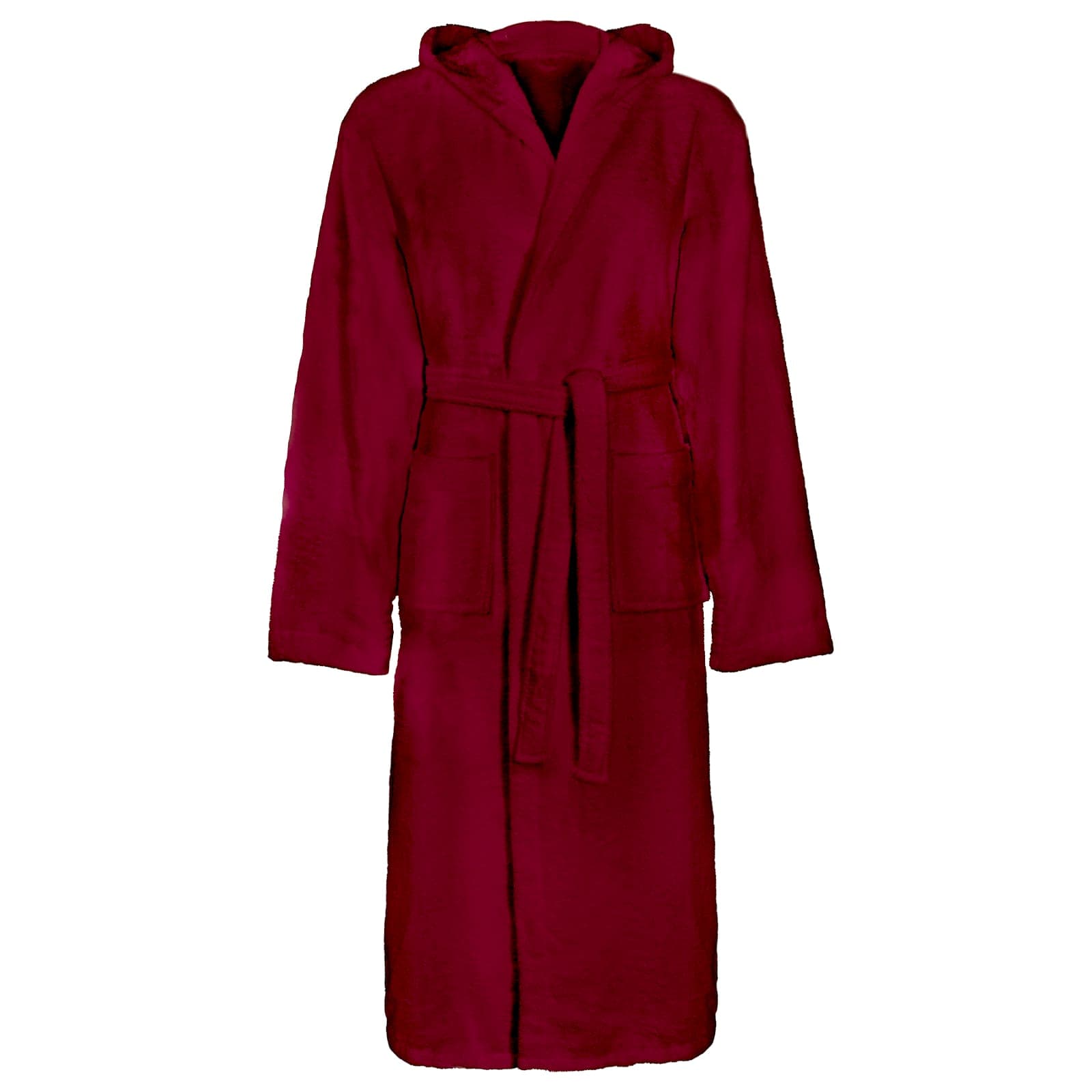 Vidaxl badjas kinn rood l katoen