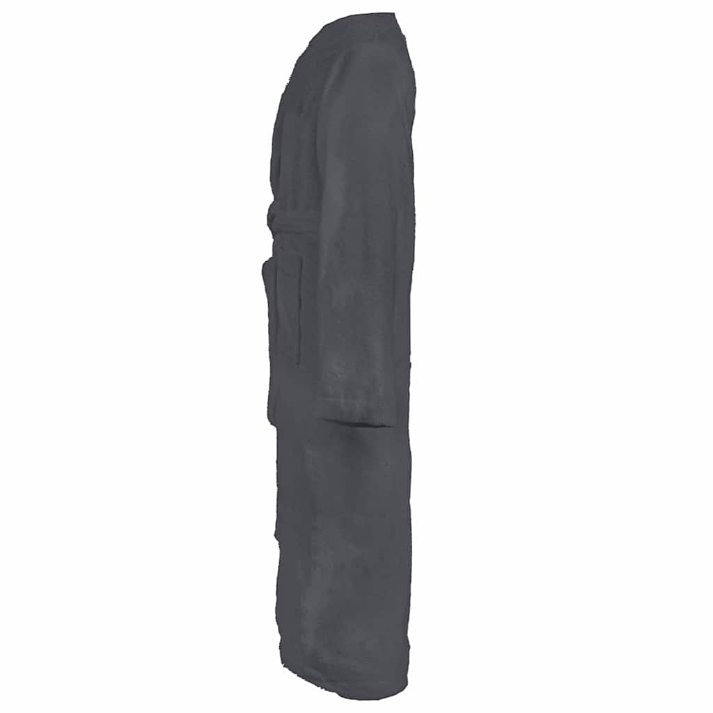 Vidaxl badjas kinn antraciet xxxl katoen