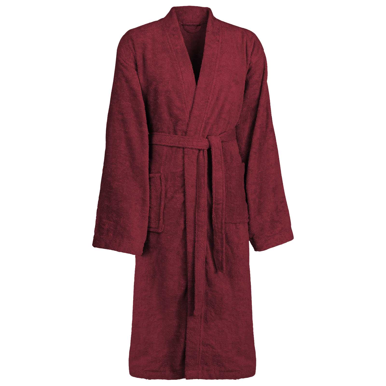 Vidaxl badjas kinn rood s katoen