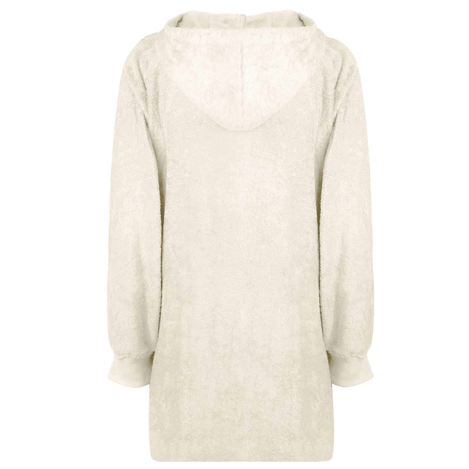 Vidaxl deken hoodie kinn crème l katoen