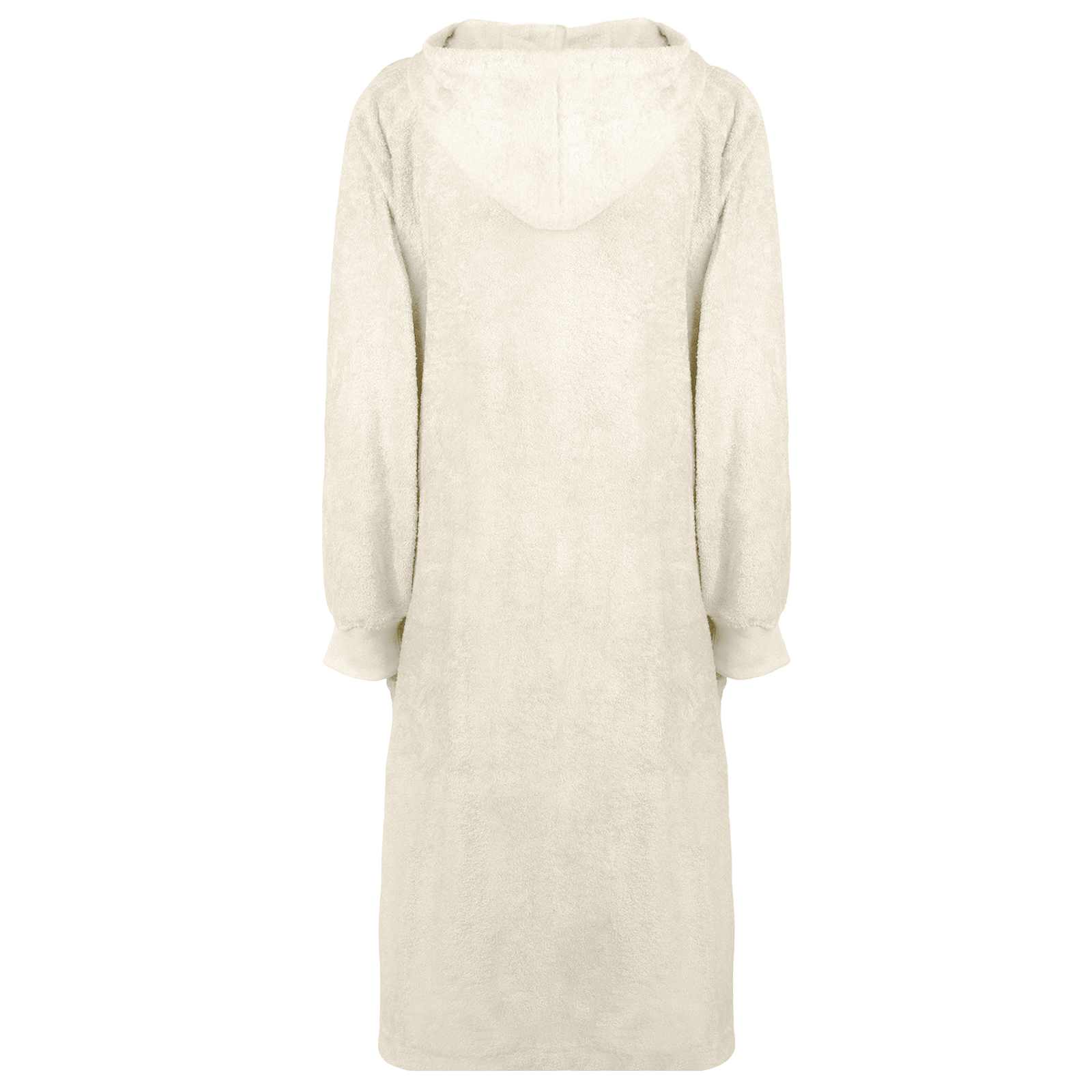 Vidaxl deken hoodie kinn crème xl katoen