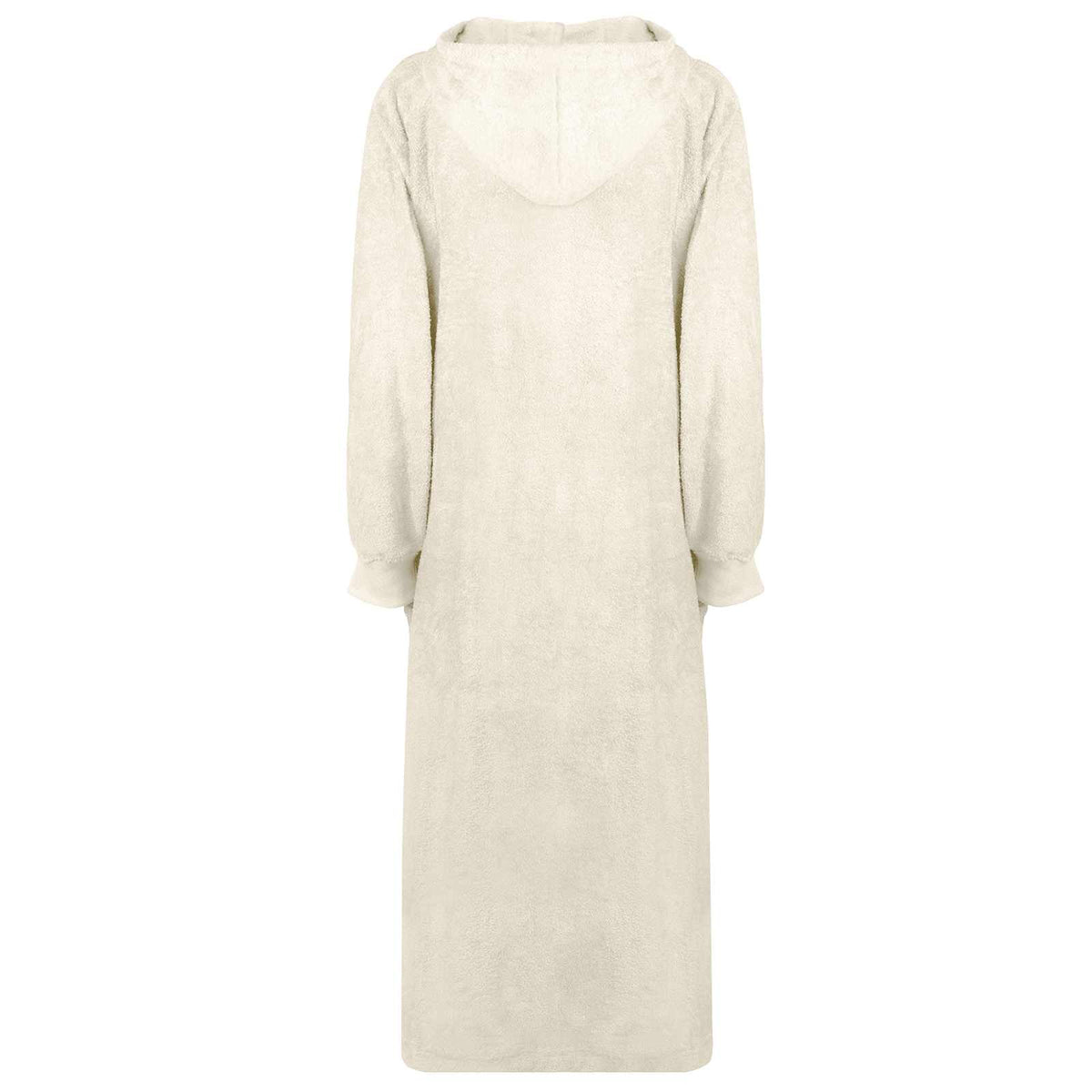 Vidaxl deken hoodie kinn crème xxl katoen