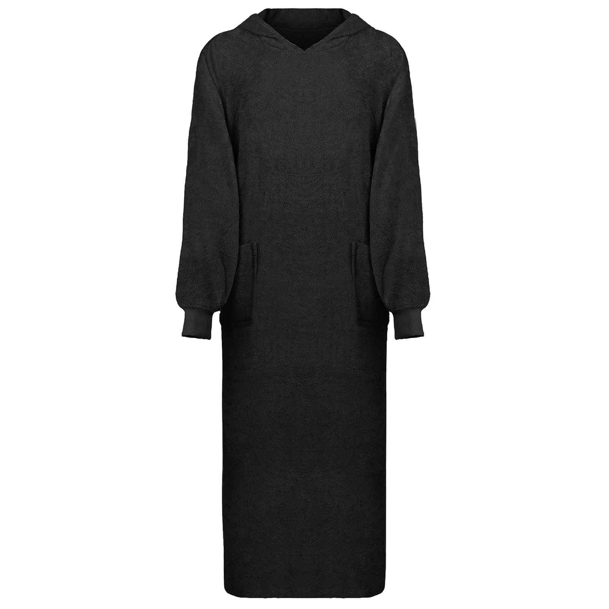 Vidaxl deken hoodie kinn zwart xxl katoen