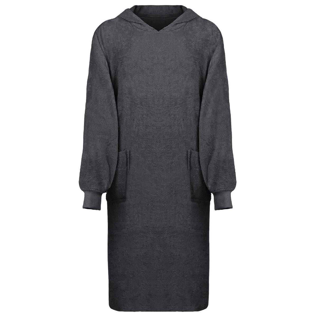Vidaxl deken hoodie kinn antraciet xl katoen