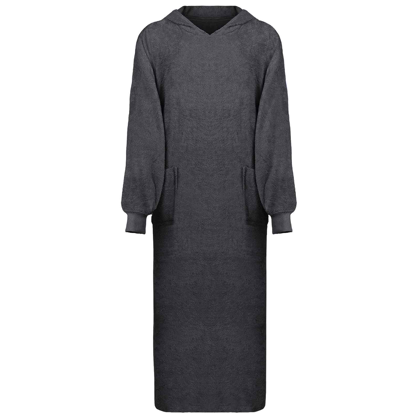 Vidaxl deken hoodie kinn antraciet xxl katoen