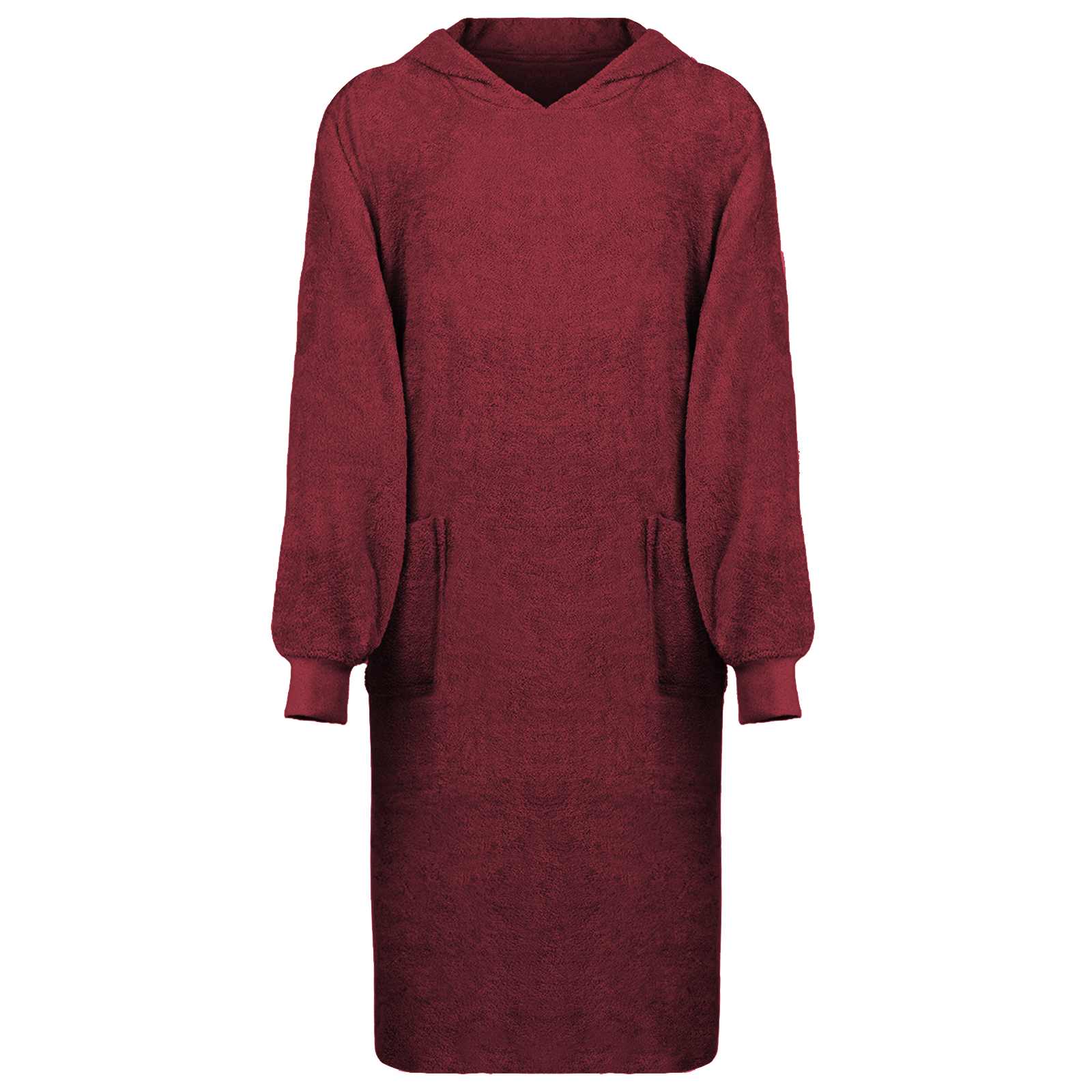 Vidaxl deken hoodie kinn rood xl katoen