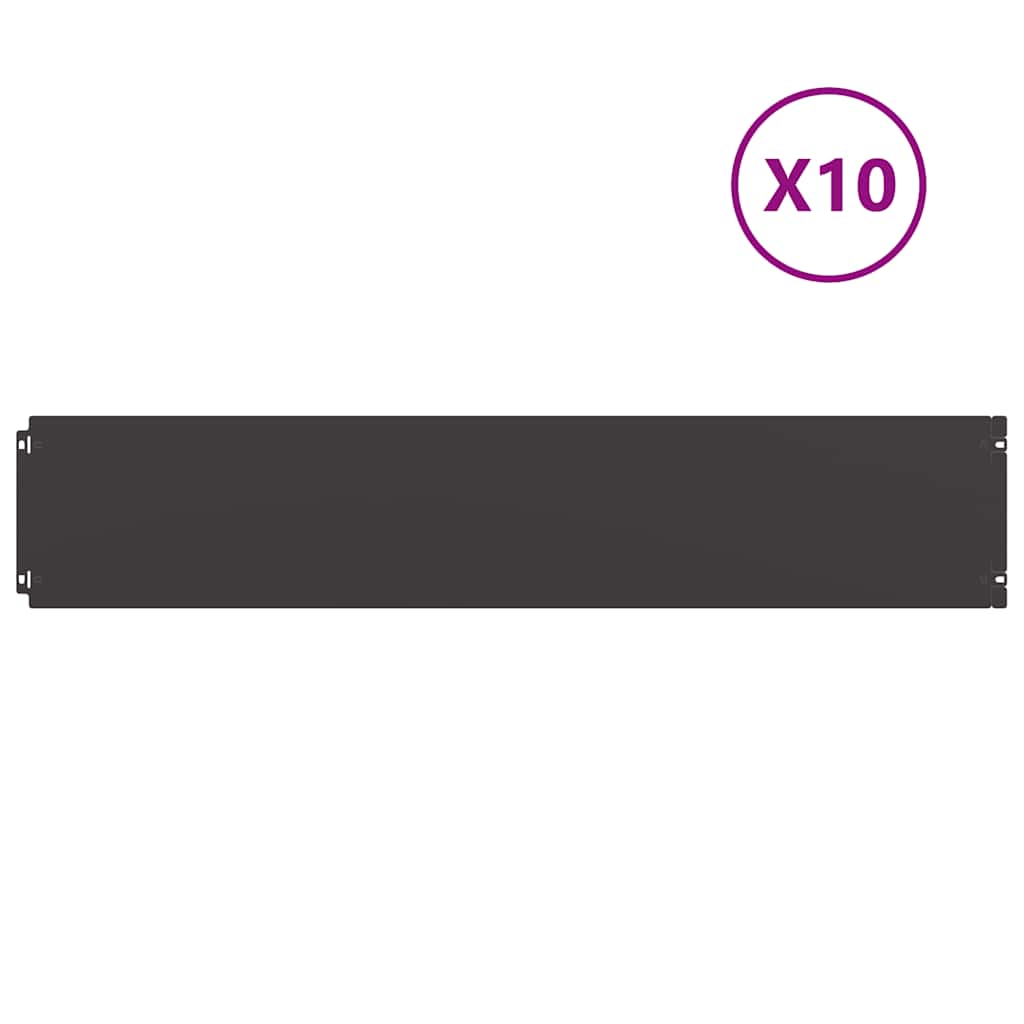 Vidaxl gazonranden 10 st 20x103 cm koudgewalst staal zwart