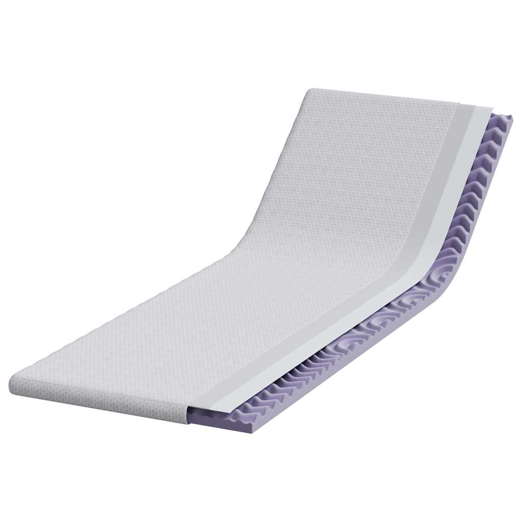 Vidaxl matrastopper wit 70 x 200 cm jacquard stof