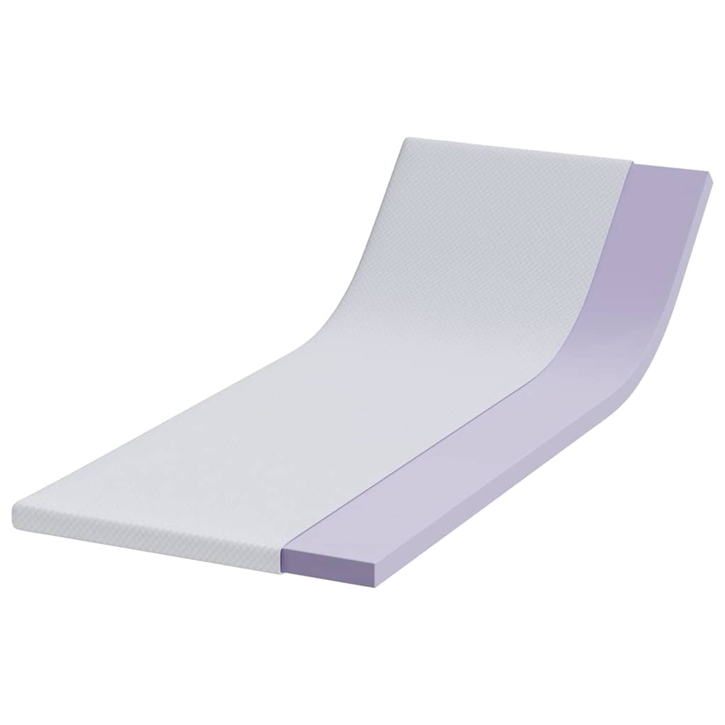 Vidaxl matrastopper wit 70 x 200 cm jacquard stof
