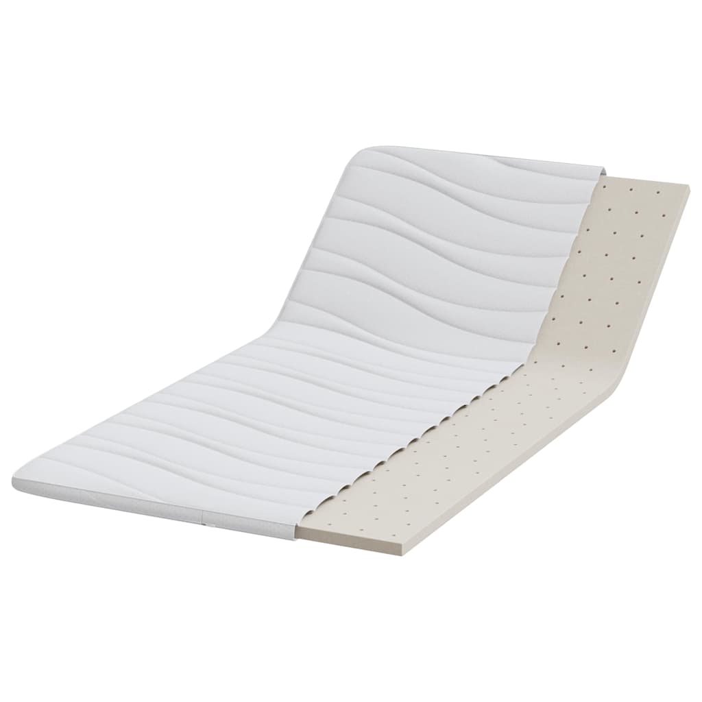 Vidaxl matrastopper wit 90 x 190 cm gebreide stof