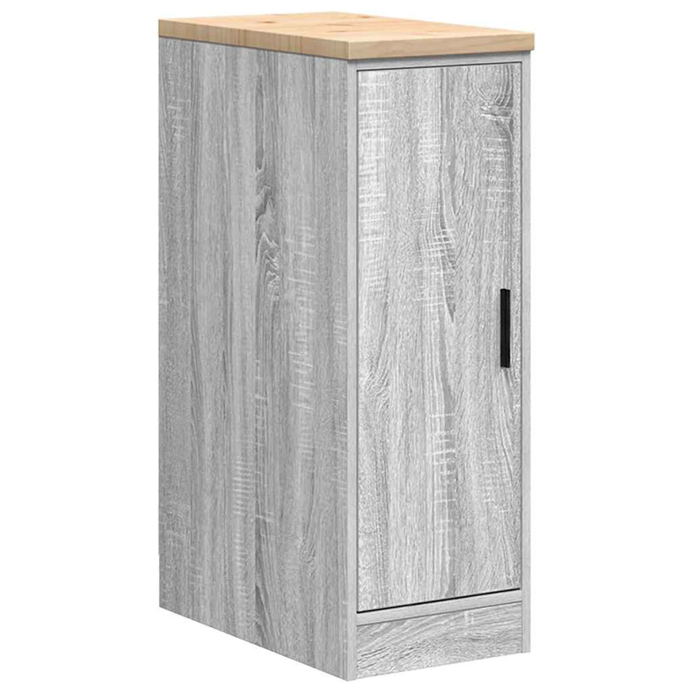 Vidaxl garagekast 30x51x85 cm massief grenenhout grijs sonoma