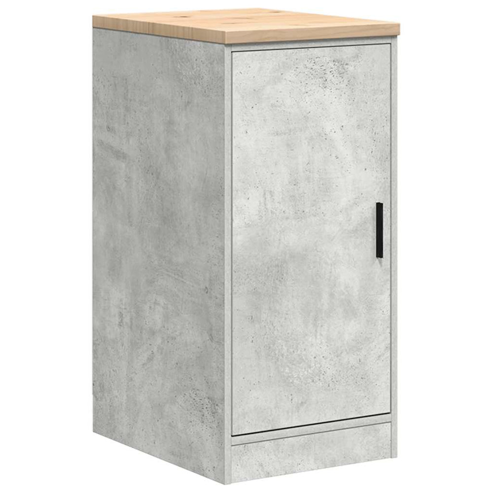 Vidaxl garagekast 40x51x85 cm massief grenenhout betongrijs