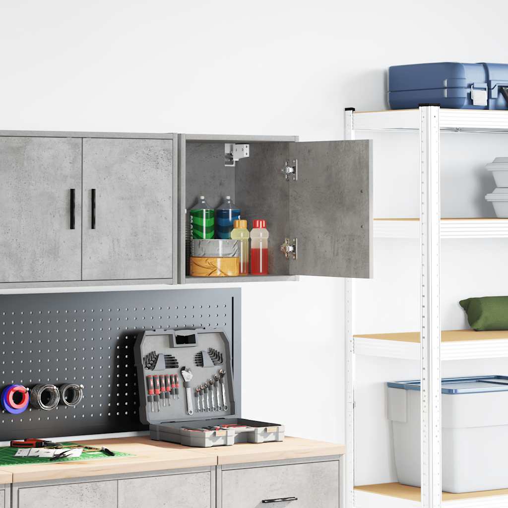 Vidaxl garage wandkast betongrijs bewerkt hout