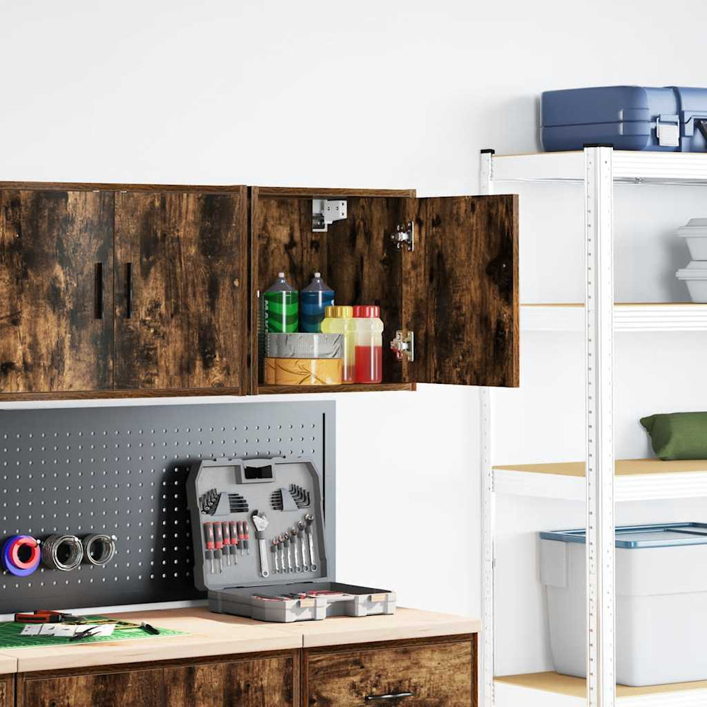 Vidaxl garagewandkast bewerkt hout gerookt eiken