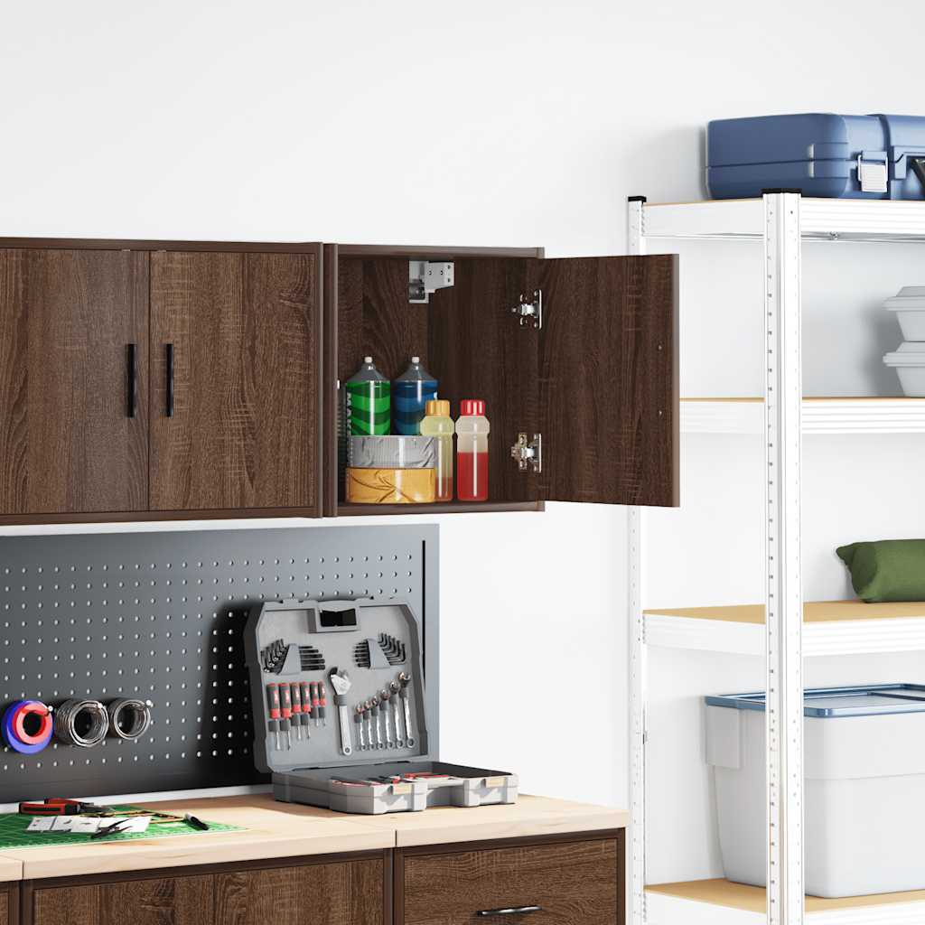 Vidaxl garagewandkast bewerkt hout bruin eiken