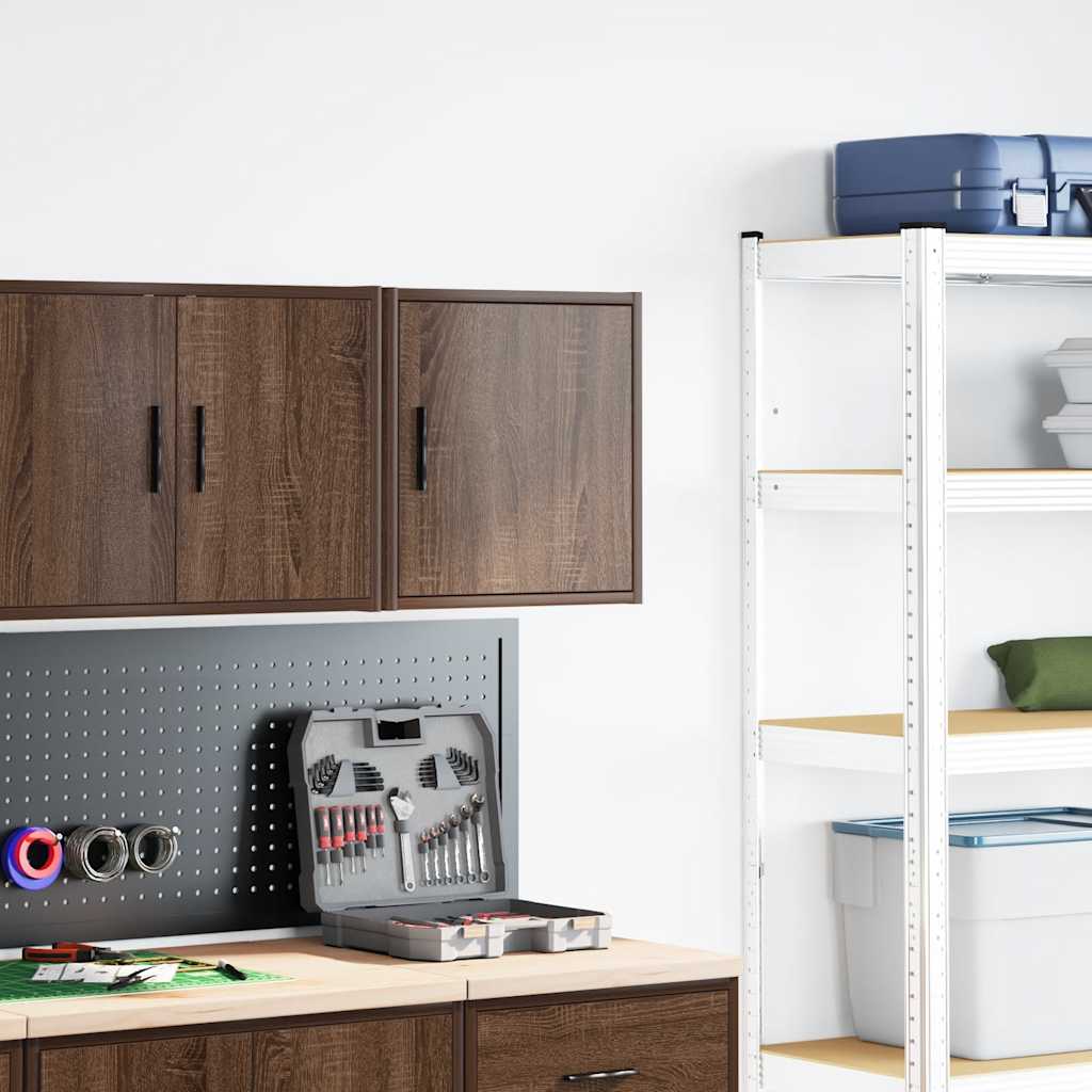 Vidaxl garagewandkast bewerkt hout bruin eiken