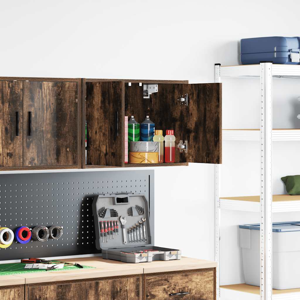 Vidaxl garagewandkast bewerkt hout gerookt eiken