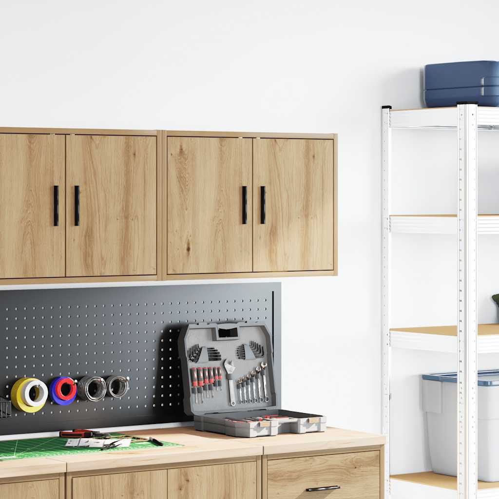 Vidaxl garage wandkast bewerkt hout ambachtelijk eiken