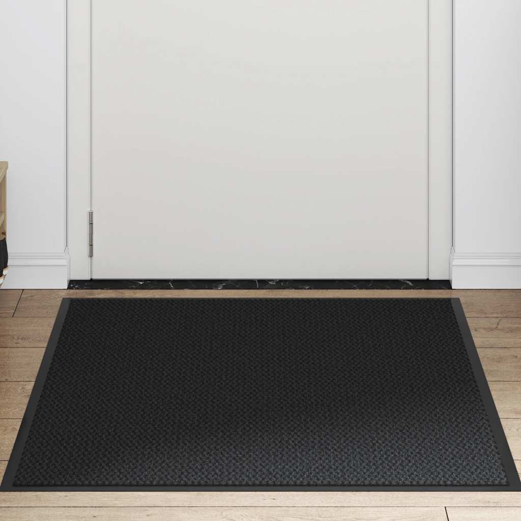 Vidaxl deurmat 90x120 cm zwart