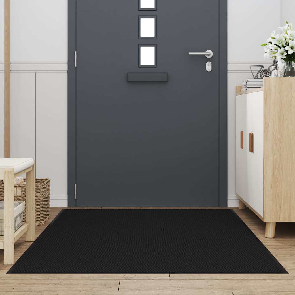 Vidaxl deurmat 115x200 cm zwart