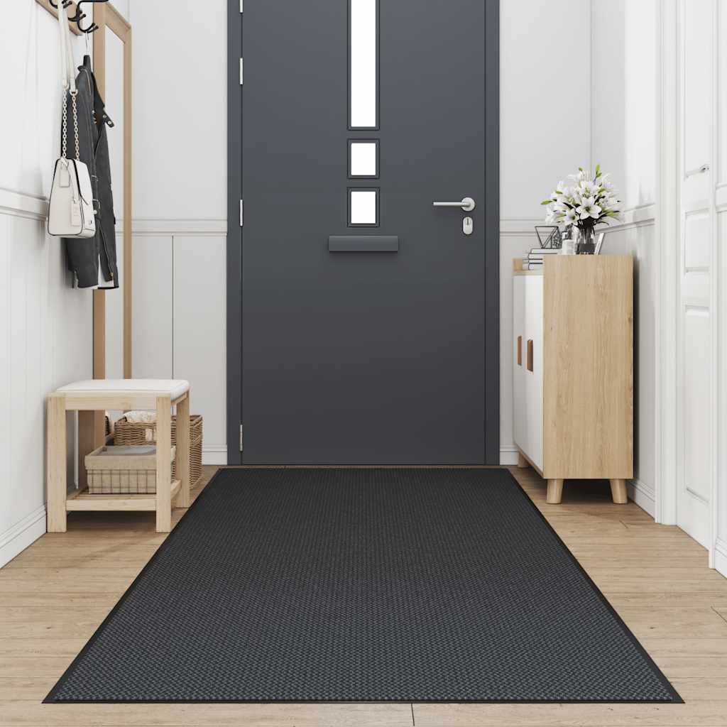 Vidaxl deurmat 115x400 cm zwart