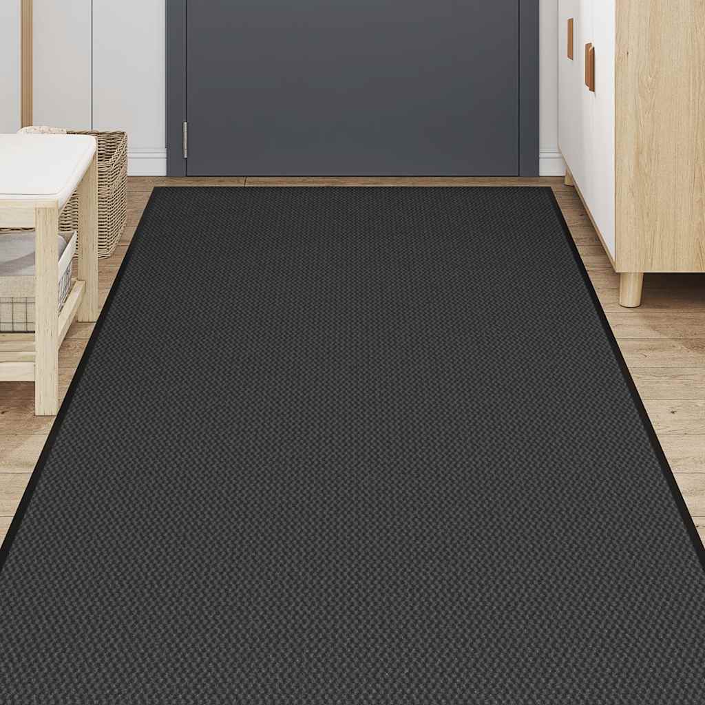 Vidaxl deurmat 115x400 cm zwart
