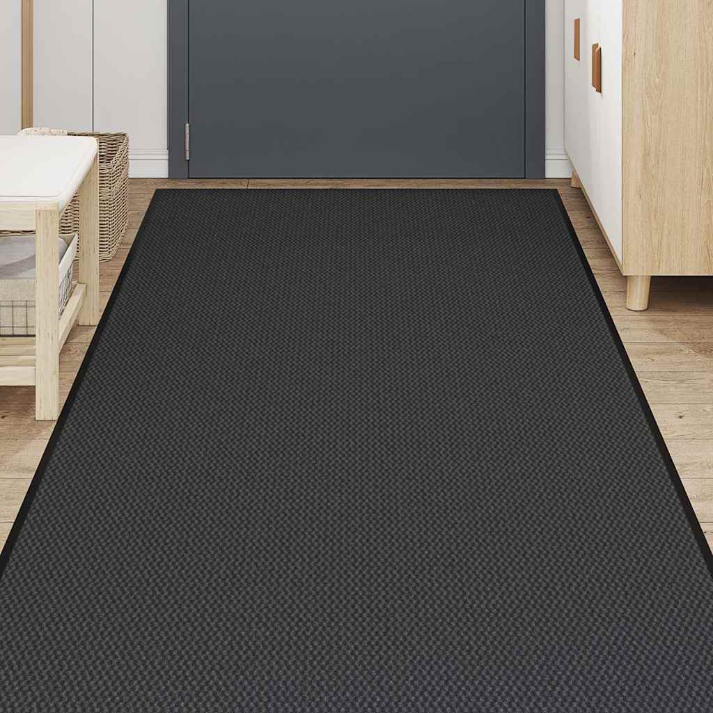 Vidaxl deurmat 115x500 cm zwart