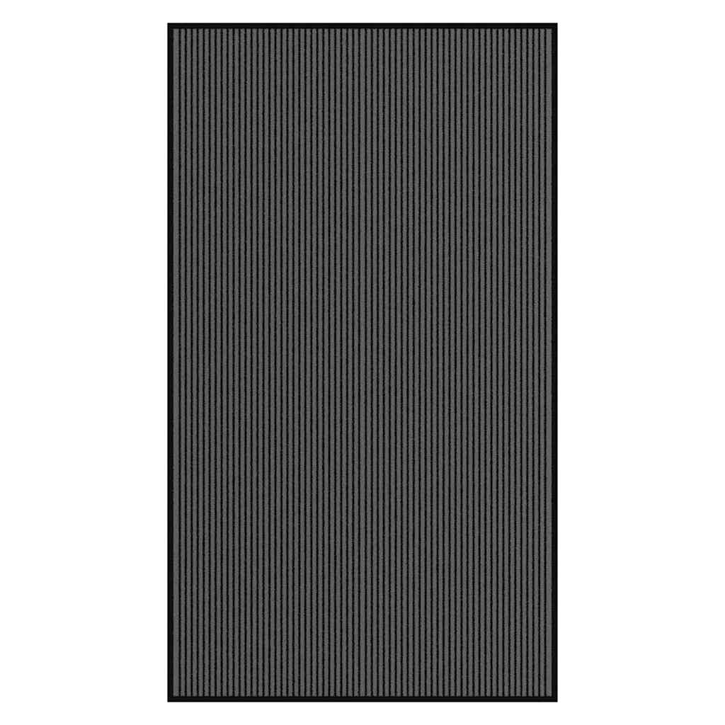 Vidaxl deurmat 115x200 cm streep zwart en grijs