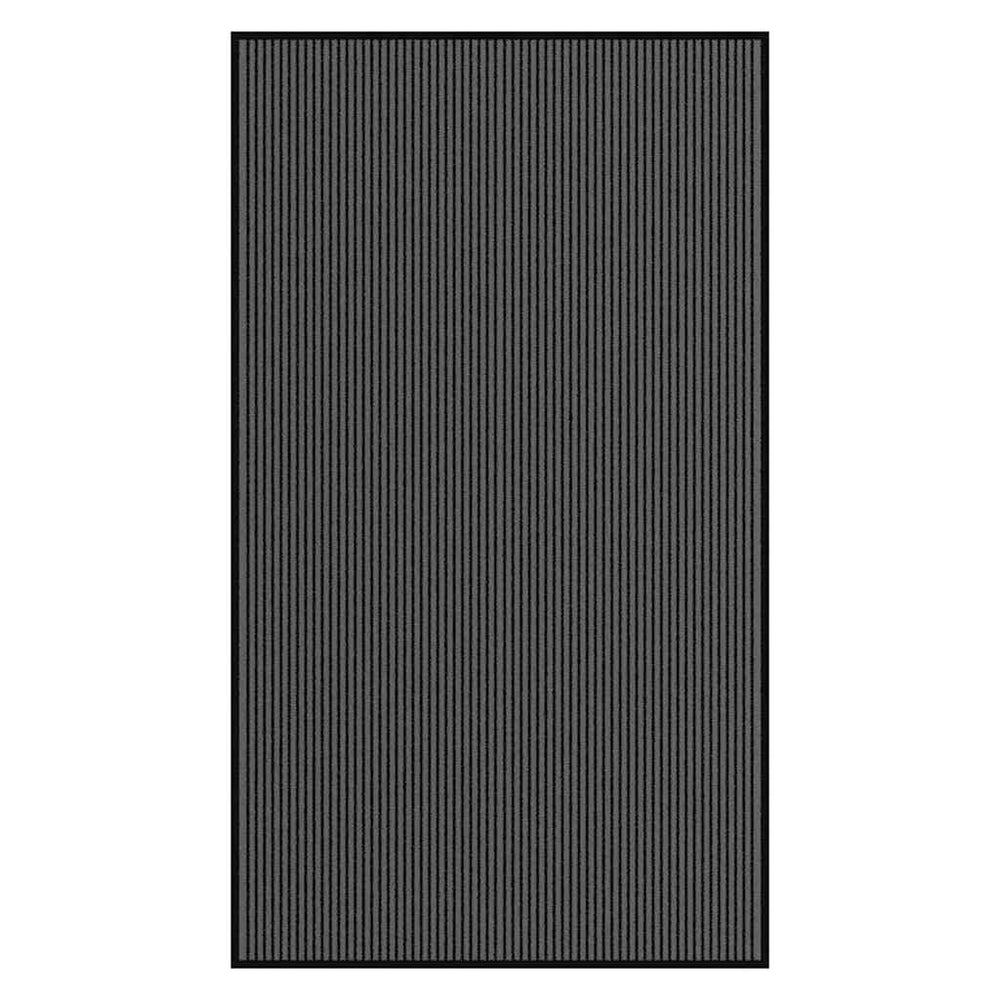 Vidaxl deurmat 115x200 cm streep zwart en grijs