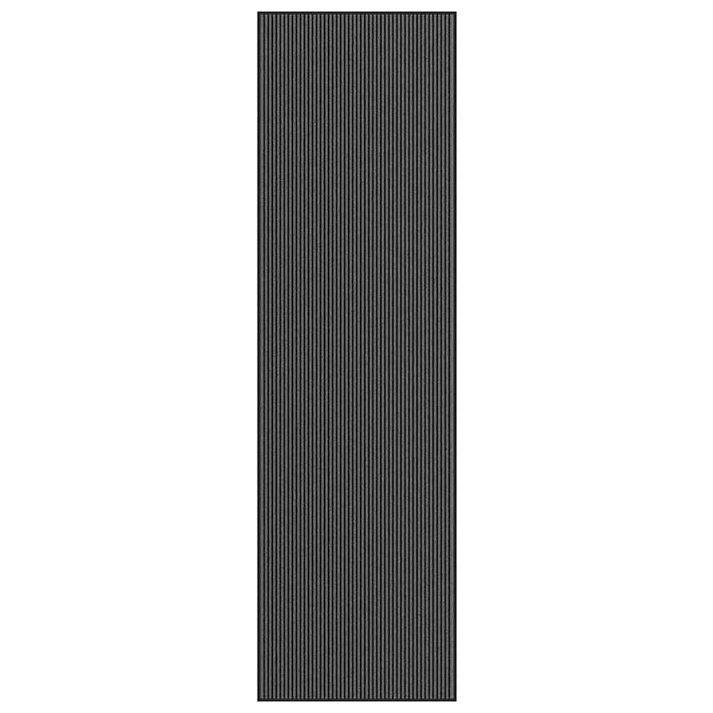Vidaxl deurmat 115x400 cm gestreept 115x400 cm zwart en grijs