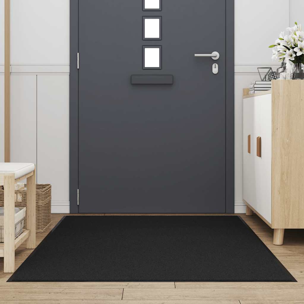 Vidaxl deurmat 115x200 cm zwart