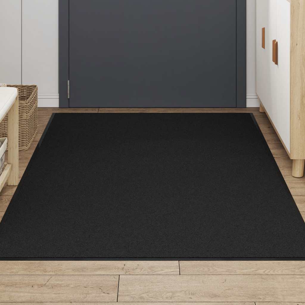 Vidaxl deurmat 115x200 cm zwart