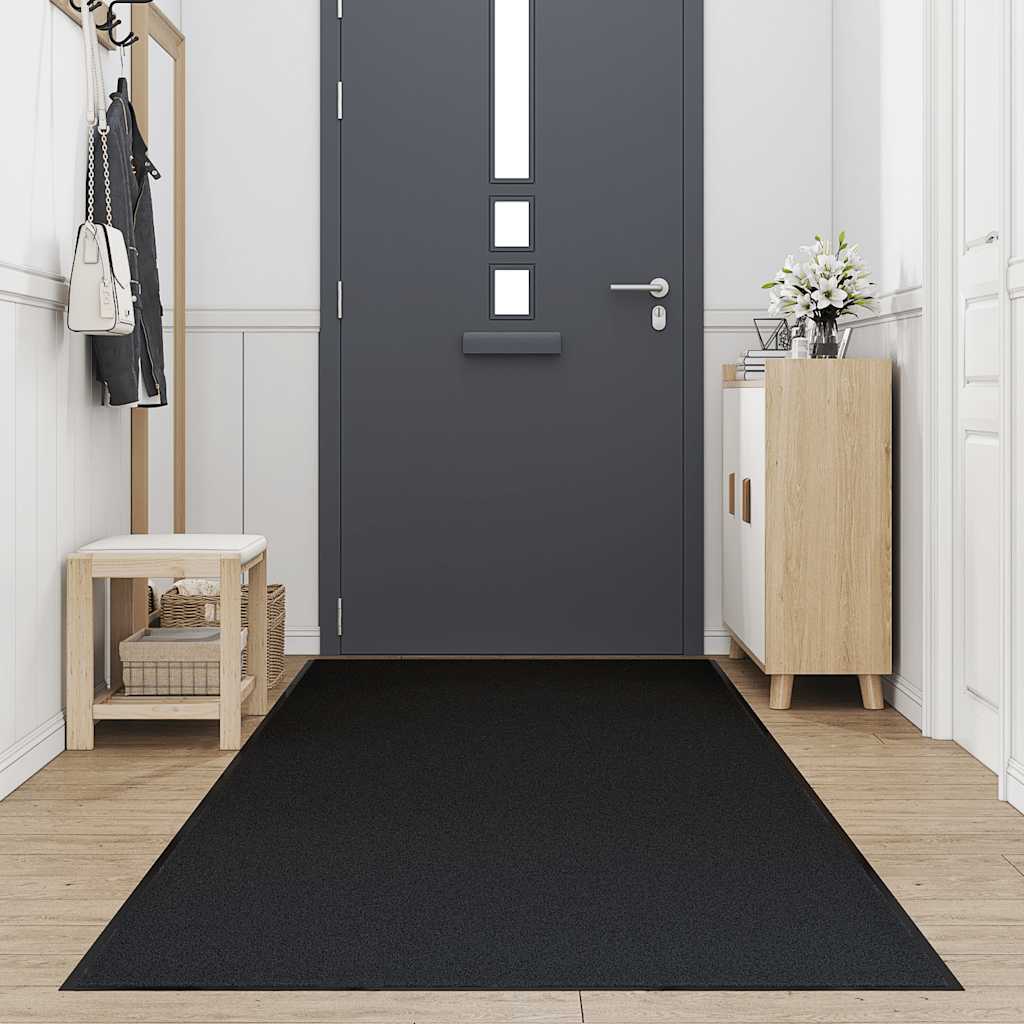 Vidaxl deurmat 115x300 cm zwart