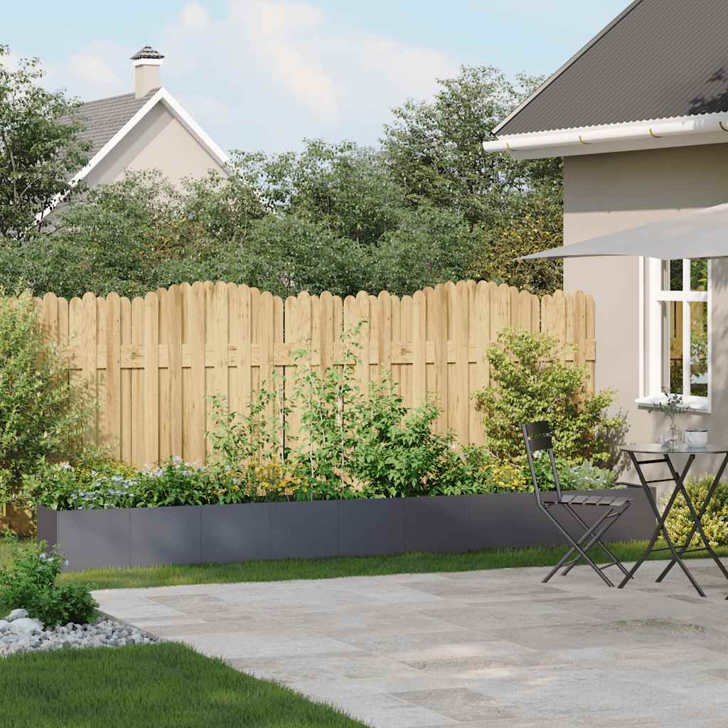 Vidaxl plantenbak 360x40x40 cm koudgewalst staal antracietkleurig